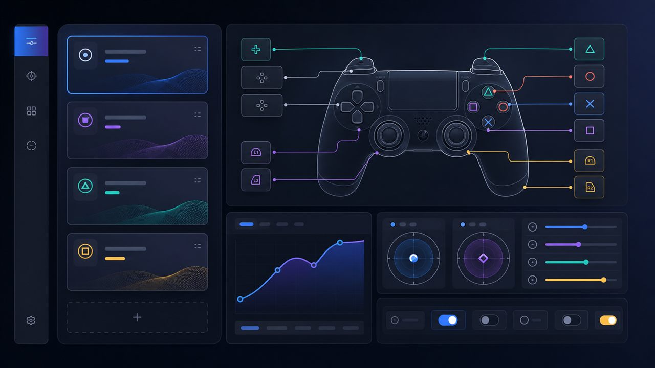 Original controller profile and button mapping interface concept